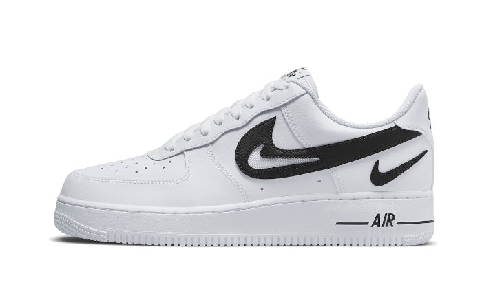 07 FM Cut Out Swoosh White Black