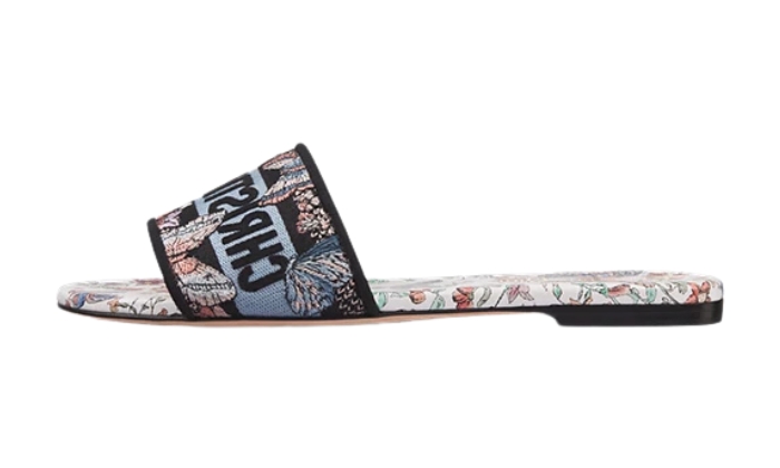 Cotone ricamato con motivo Toile de Jouy Papillon Cotone ricamato con motivo Toile de Jouy Papillon