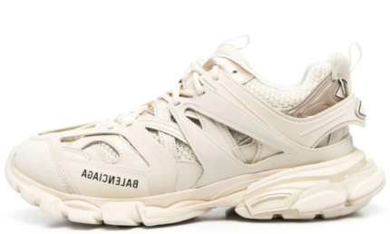 Lace-up low-top track sneakers