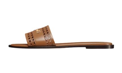 Pelle di vitello color cammello con motivo