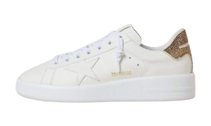 Purestar con stella in pelle bianca e marrone
