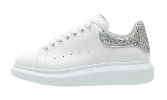 Scarpe da ginnastica oversize bianche con glitter Scarpe da ginnastica oversize bianche con glitter