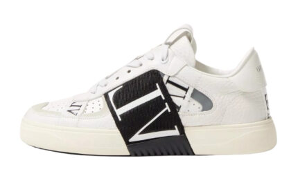 Sneaker in vitello fasciato BIANCO/NERO
