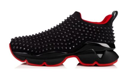 Spike Calzino Nero Rosso