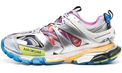 Track metallic panelled sneakers