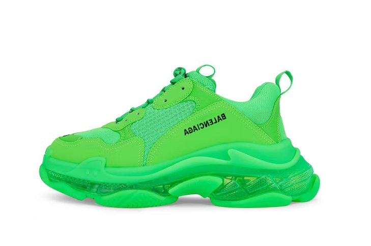Triple S Clear Sole Fluo Green Triple S Clear Sole Fluo Green